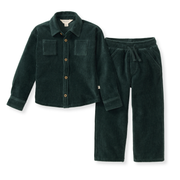 Knit Corduroy Boy Shirt & Pants Set